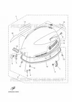 KUIP BOVENSTE voor Yamaha F20D Electric start, Remote Control, Power Trim & Tilt, Shaft 20