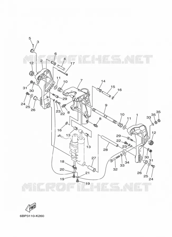 KUIPFRAME Yamaha OUTBOARD ENGINES 20hp (14.7kW) 2011 F20  F20DETL