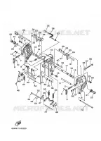 KUIPFRAME voor Yamaha F25A Manual Starter, Tiller Handle, Manual Tilt, Shaft 15