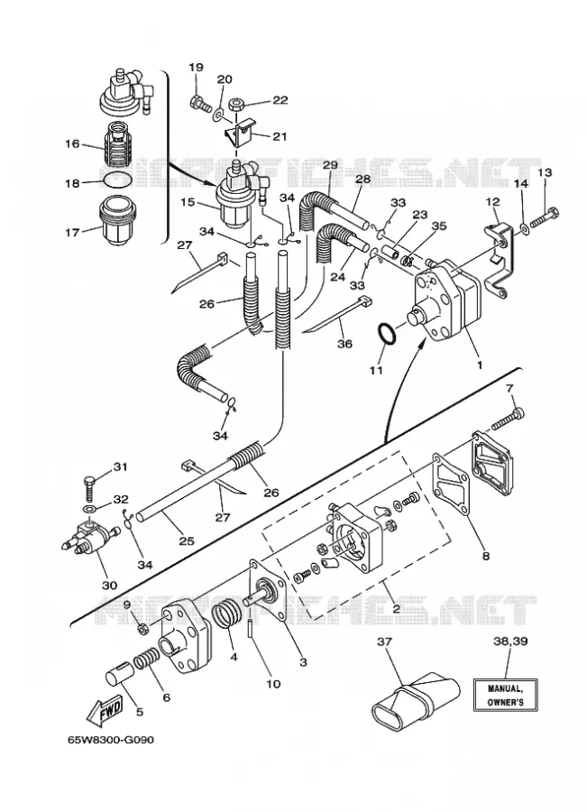 CARBURATEUR  Yamaha OUTBOARD ENGINES 25hp (18.4kW) 2009 F25  F25AMHS