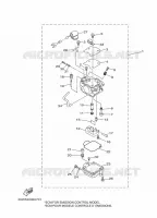 CARBURATEUR  voor Yamaha F25A Electric Starter, Remote Control, Manual Tilt, Shaft 15