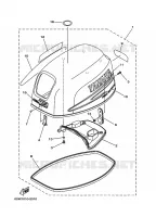 KUIP BOVENSTE voor Yamaha F25A Electric Starter, Remote Control, Manual Tilt, Shaft 15