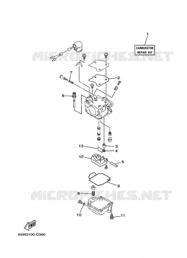 REPARATIESET 2 Yamaha OUTBOARD ENGINES 25hp (18.4kW) 2005 F25  F25AMHS