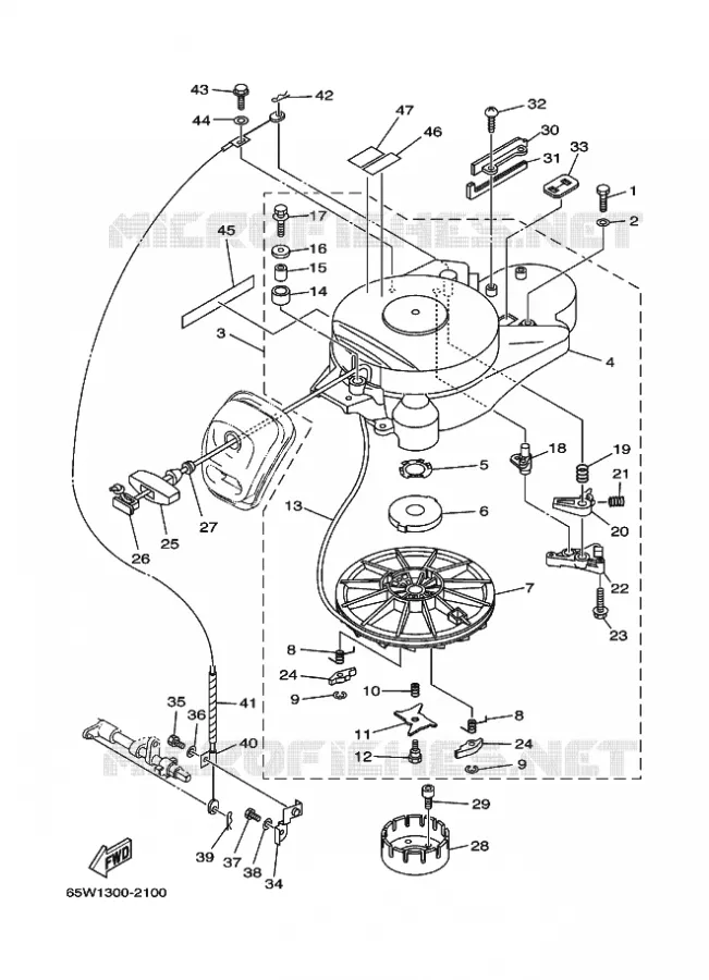 STARTMOTOR Yamaha OUTBOARD ENGINES 25hp (18.4kW) 2003 F25  F25AMHL