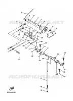GASBEDIENING 1 voor Yamaha F25A 4 Stroke 1999