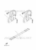 AFSTANDSBEDIENING voor Yamaha F25D Electric Starter, Remote control, Manual Tilt, Shaft 15