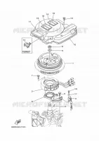 GENERATOR voor Yamaha F25D Electric Starter, Remote control, Manual Tilt, Shaft 15