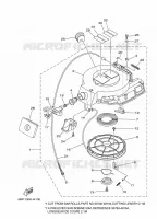 KICKSTART PEDALEN voor Yamaha F25D Manual Starter, Tiller Handle, Manual Tilt, Shaft 20