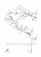 GASBEDIENING 1 voor Yamaha F25D Electric Start, Remote Control, Manual Tilt, Shaft 20