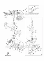 HOUDER 3 voor Yamaha F25D Electric Start, Remote Control, Manual Tilt, Shaft 20