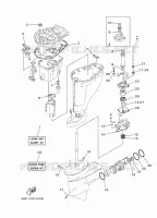 REPARATIESET 3 voor Yamaha F25L Electric Starter, Tiller Handle, Manual Tilt, Shaft 20