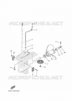 LAGERE DEKSEL EN TRANSMISSIE 2 voor Yamaha F25G Electric Starter, Manual Tilt, Remote control, Shaft 20