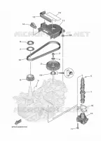 OLIEPOMP voor Yamaha F25G Electric Starter, Manual Tilt, Remote control, Shaft 20