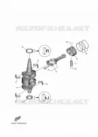 KRUKAS / ZUIGER voor Yamaha F25G Manual & Electric Steering, Tiller Handle, Manual Tilt, Shaft 20