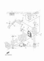 REPARATIESET 1 voor Yamaha F25G Manual & Electric Steering, Tiller Handle, Manual Tilt, Shaft 20