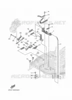 GASBEDIENING 2 voor Yamaha F25G Electric Starter, Remote control, Manual Tilt, Shaft 20