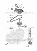 OLIEPOMP voor Yamaha F25G Electric Starter, Remote control, Manual Tilt, Shaft 20