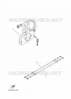 AFSTANDSBEDIENING voor Yamaha F25G Electric Starter, Remote control, Manual Tilt, Shaft 20