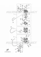 CARBURATEUR voor Yamaha F30A Electric Starter, Remote Control, Power Trim & Tilt, Shaft 15