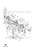 HOUDER 2 voor Yamaha F30A Electric Starter, Remote Control, Power Trim & Tilt, Shaft 15