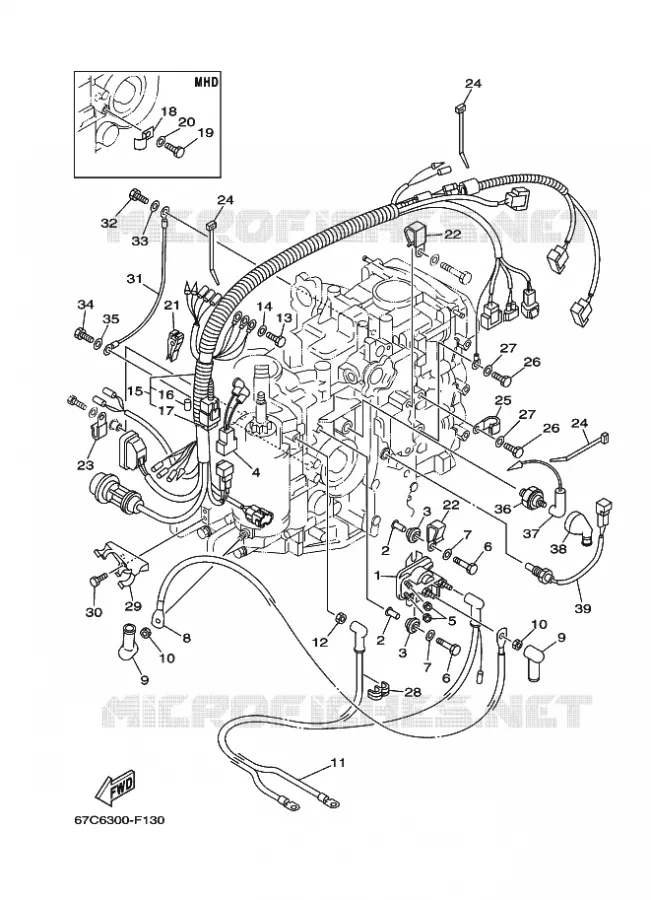 ELECTRISCH 2 Yamaha OUTBOARD ENGINES 30hp (22.1kW) 2009 F30  F30AETL