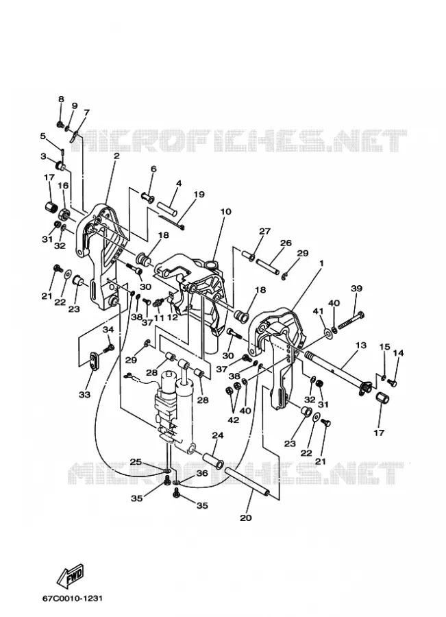 HOUDER 2 Yamaha OUTBOARD ENGINES 30hp (22.1kW) 2009 F30  F30AETL