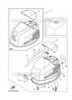 BOVENKAP voor Yamaha F30A Manual Starter, Tiller Handle, Hydro Trim & Tilt, Shaft 15