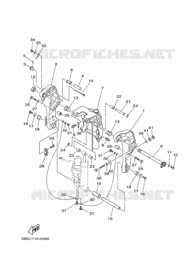 HOUDER 1 Yamaha OUTBOARD ENGINES 30hp (22.1kW) 2012 F30  F30BETL