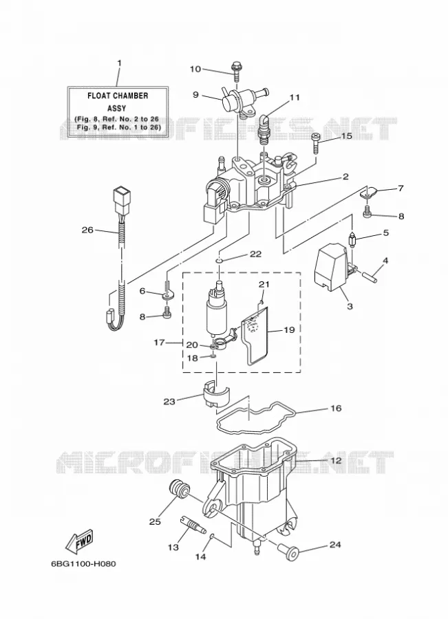 BENZINEPOMP 1 Yamaha OUTBOARD ENGINES 30hp (22.1kW) 2012 F30  F30BEHDL