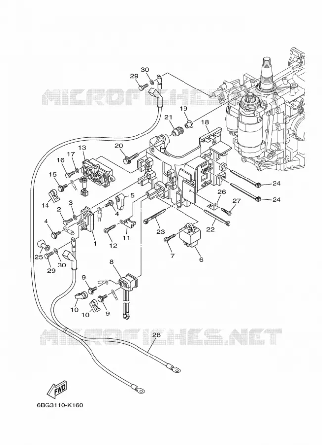 ELECTRISCH 3 Yamaha OUTBOARD ENGINES 30hp (22.1kW) 2011 F30  F30BETS