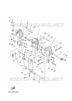 HOUDER 2 voor Yamaha F30B Electric Starter, Remote Control, Power Trim & Tilt, Shaft 20