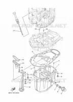 OIL PAN voor Yamaha F30B Electric Starter, Remote Control, Power Trim & Tilt, Shaft 20