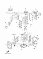 REPARATIESET 1 voor Yamaha F30B Electric Starter, Remote Control, Power Trim & Tilt, Shaft 20