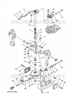 HOUDER 3 voor Yamaha FT25B High Thrust, Electric Starter, Remote Control, Power Trim & Tilt 2002