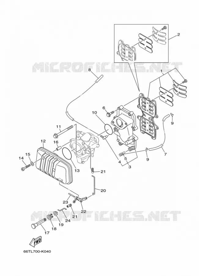 INLAAT Yamaha OUTBOARD ENGINES 40hp (29.4kW) 2011 40  40XMHL