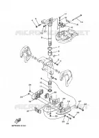 HOUDER 2 voor Yamaha 40X Manual Starter, Tiller Handle, Manual Tilt, Pre-Mixing, Shaft 20