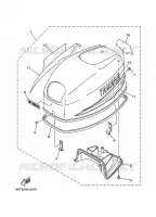 BOVENKAP voor Yamaha 40X Manual Starter, Tiller Handle, Manual Tilt, Pre-Mixing, Shaft 25