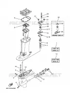 REPARATIESET 2 voor Yamaha 40X Manual Starter, Tiller Handle, Manual Tilt, Pre-Mixing, Shaft 25