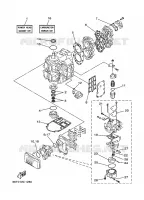 REPARATIESET 1 voor Yamaha E40X Enduro, Manual Starter, Tiller Handle, Manual Tilt, Pre-Mixing, Shaft 15