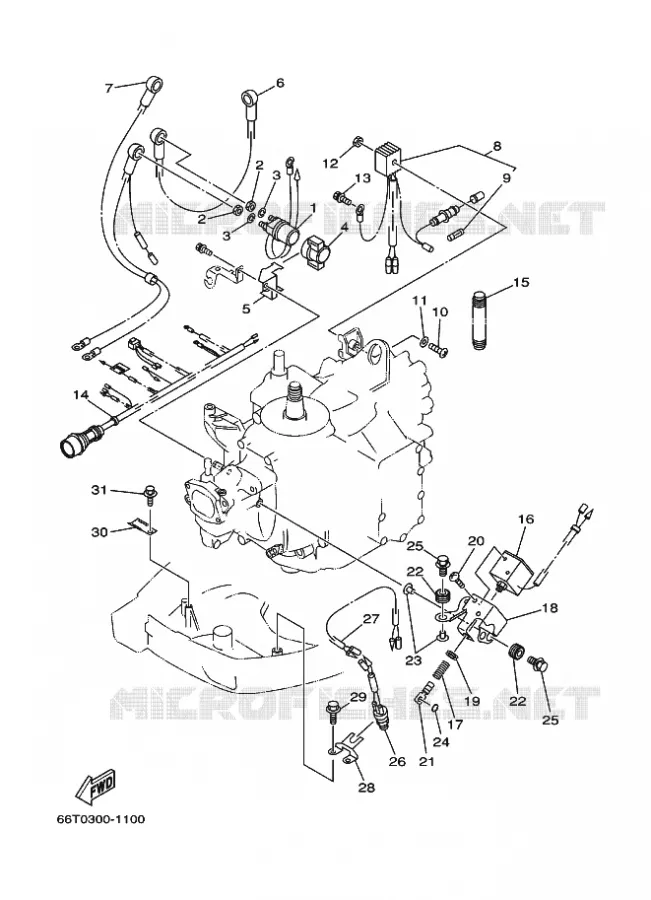 ELECTRISCH 2 Yamaha OUTBOARD ENGINES 40hp (29.4kW) 2001 (E)40  (E)40X