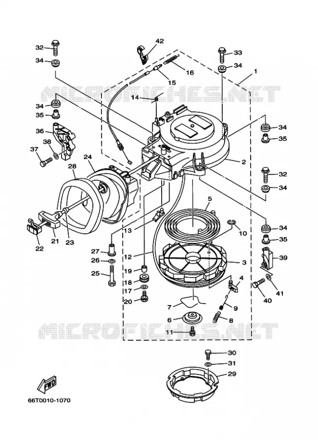 KICKSTART PEDALEN Yamaha OUTBOARD ENGINES 40hp (29.4kW) 2001 (E)40  (E)40X