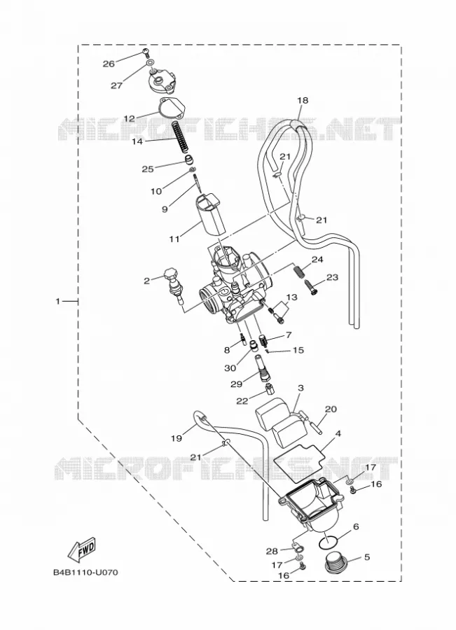 CARBURATEUR  Yamaha MOTO 85 2019 YZ  YZ85LW