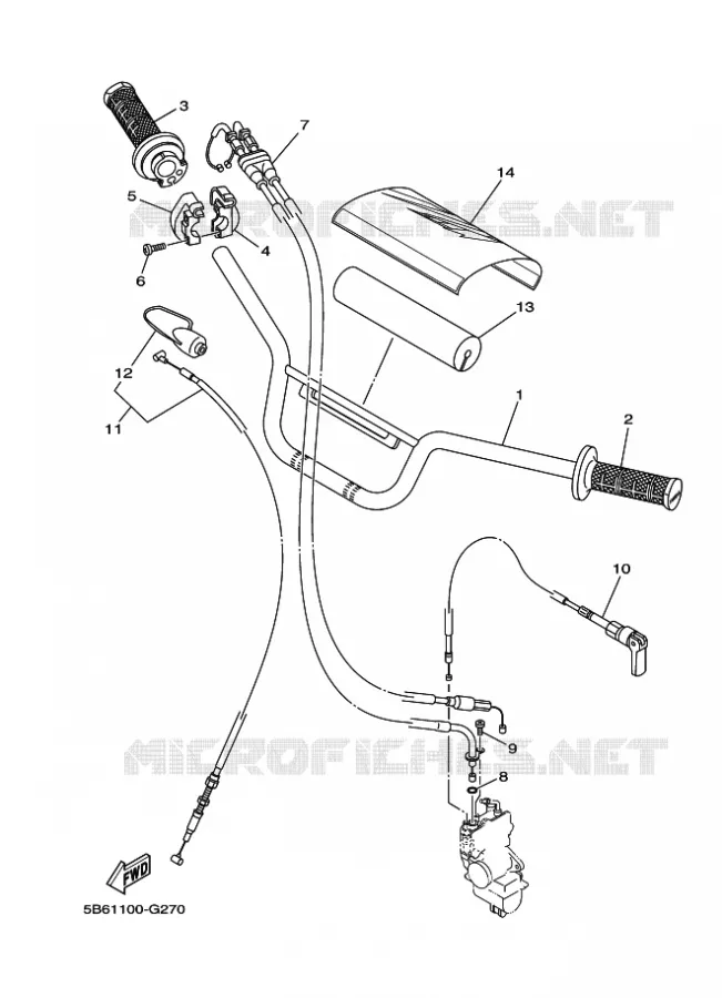 STUUR / KABEL Yamaha MOTO 110 2019 TTR  TT-R110E