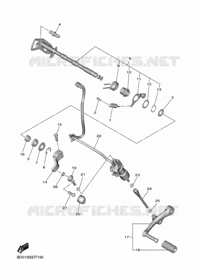 SCHAKEL STANG / PEDAAL Yamaha MOTO 900 2019 NIKEN  MXT850D