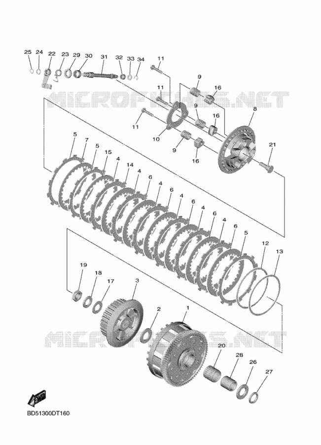 STARTMOTOR KOPPELINGS Yamaha MOTO 900 2019 NIKEN  MXT850D
