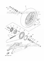 ACHTERWIEL voor Yamaha TRACER 900 Tech Black 2019