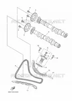 NOKKENAS / KETTING voor Yamaha TRACER 900 Tech Black 2019