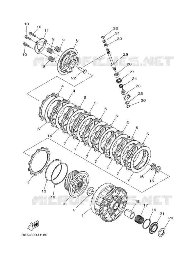 STARTMOTOR KOPPELINGS Yamaha MOTO 1000 2019 MT  MTN1000
