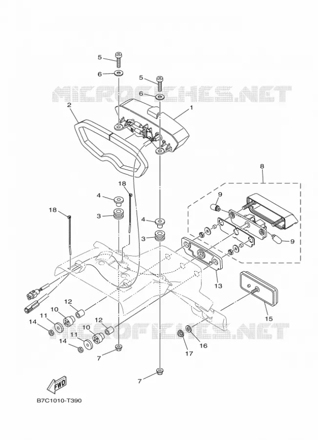 ACHTERLICHT Yamaha MOTO 250 2019 XT  XT250