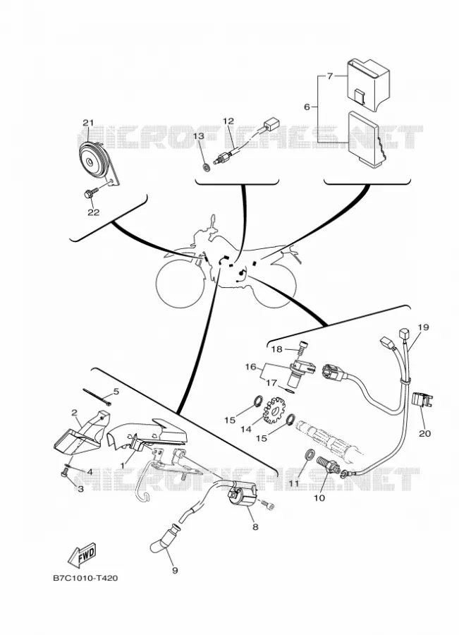 ELECTRISCH 2 Yamaha MOTO 250 2019 XT  XT250